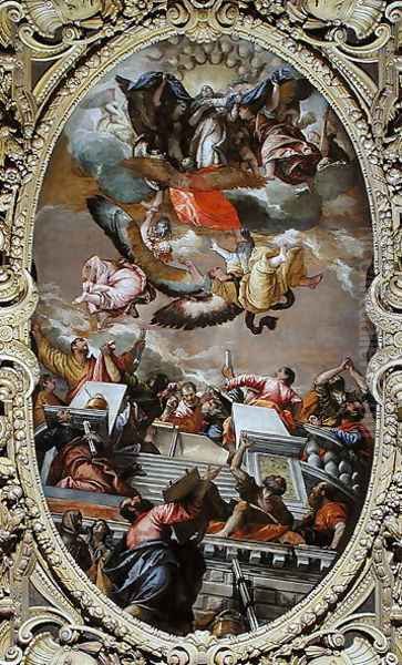 Assumption of the Virgin Oil Painting by Paolo Veronese (Caliari)