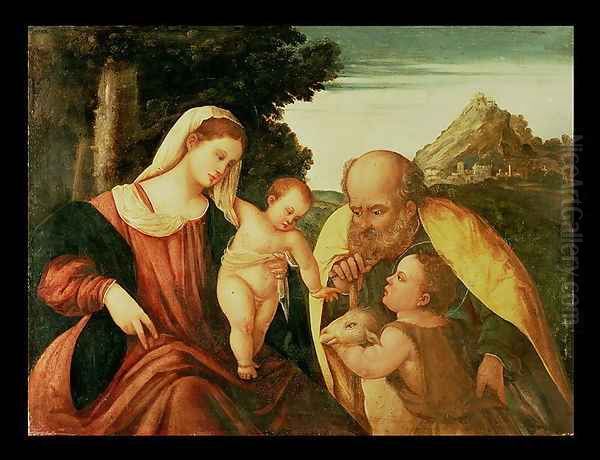 Holy Family with St. John Oil Painting by Paolo Veronese (Caliari)