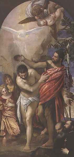 The Baptism of Christ 2 Oil Painting by Paolo Veronese (Caliari)