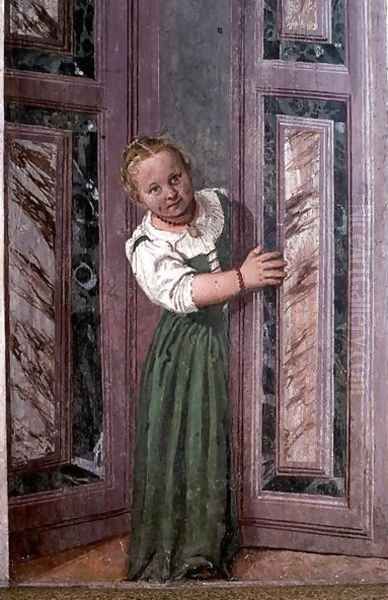 Child at the Door, from the Sala a Crociera, c.1561 Oil Painting by Paolo Veronese (Caliari)