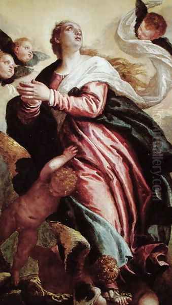 Assumption of the Virgin 2 Oil Painting by Paolo Veronese (Caliari)