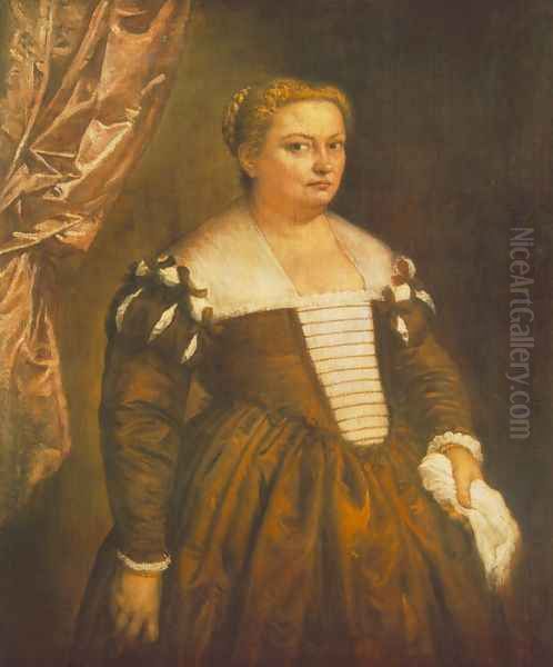 Portrait of a Venetian Woman Oil Painting by Paolo Veronese (Caliari)