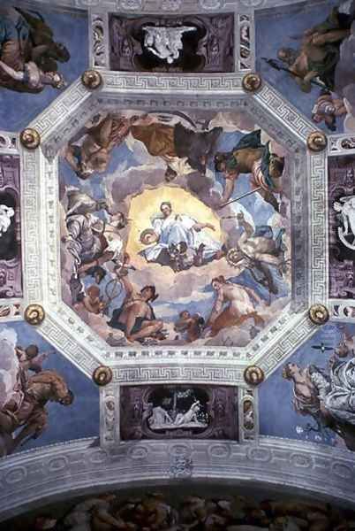 Universal Harmony, or Divine Love, from the ceiling of the Sala di Olimpo, c.1561 Oil Painting by Paolo Veronese (Caliari)