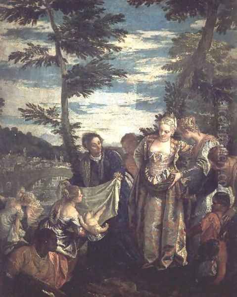 Moses Rescued from the Nile, 1580 Oil Painting by Paolo Veronese (Caliari)