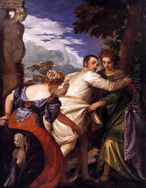 Honor et Virtus post mortem floret Oil Painting by Paolo Veronese (Caliari)