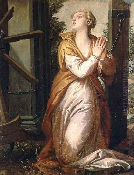 St. Catherine Oil Painting by Paolo Veronese (Caliari)