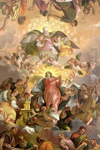 The Assumption of the Virgin Oil Painting by Paolo Veronese (Caliari)