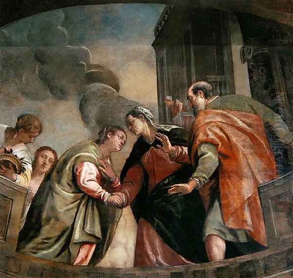 The Visitation Oil Painting by Paolo Veronese (Caliari)