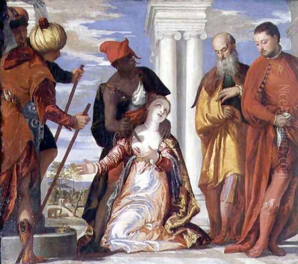 The Martyrdom of St. Justine, c.1555 Oil Painting by Paolo Veronese (Caliari)