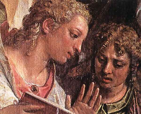 Mystical Marriage of St Catherine (detail-2) c. 1575 Oil Painting by Paolo Veronese (Caliari)