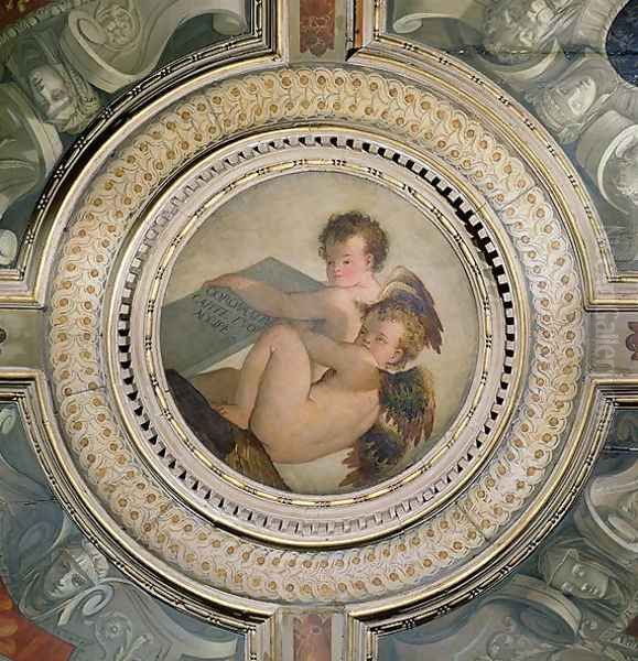 Winged Putti, from the ceiling of the sacristy, 1555 Oil Painting by Paolo Veronese (Caliari)