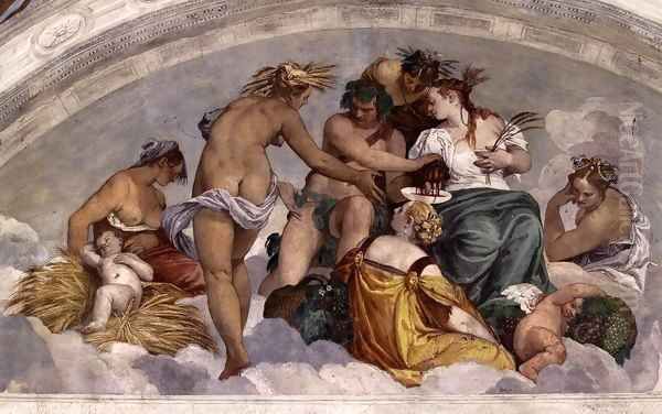 Bacchus and Ceres Oil Painting by Paolo Veronese (Caliari)