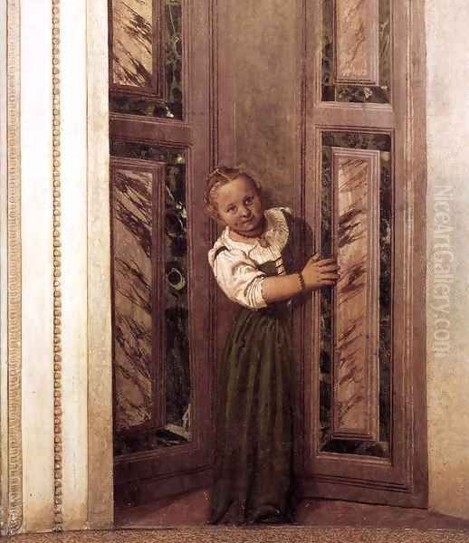 Girl in the Doorway Oil Painting by Paolo Veronese (Caliari)