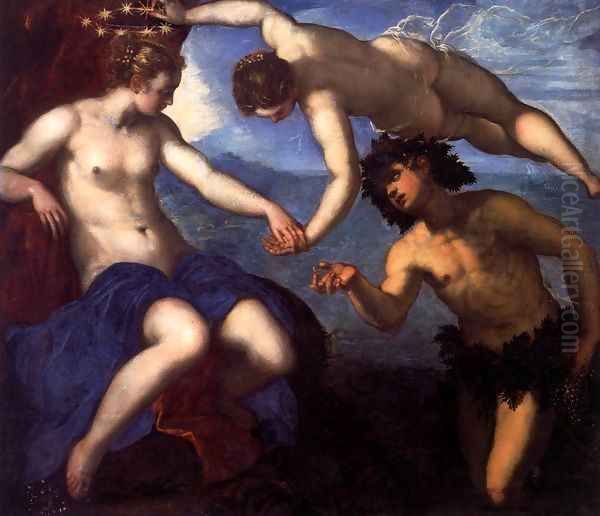 Bacchus, Venus and Ariadne Oil Painting by Paolo Veronese (Caliari)