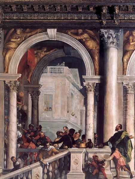 Feast in the House of Levi (detail) Oil Painting by Paolo Veronese (Caliari)