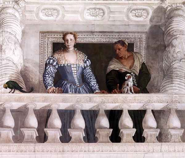 Figures behind the Parapet Oil Painting by Paolo Veronese (Caliari)