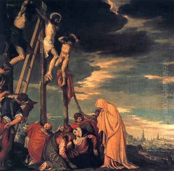 Crucifixion Oil Painting by Paolo Veronese (Caliari)