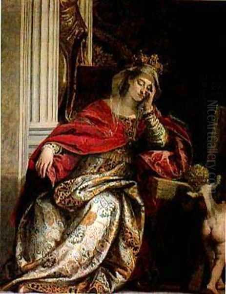 The Wife Of Zebedee Interceding With Christ Over Her Sons Detail Oil Painting by Paolo Veronese (Caliari)