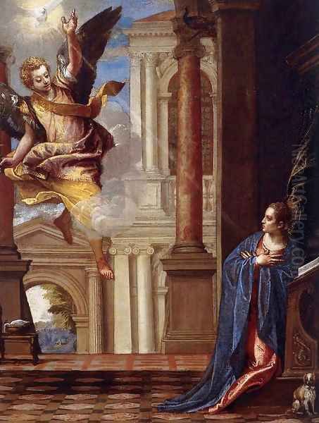 Annunciation 2 Oil Painting by Paolo Veronese (Caliari)