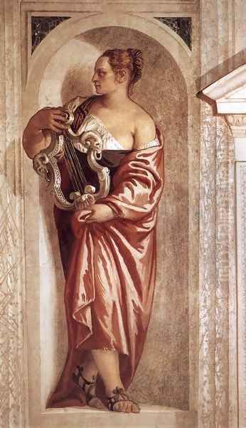 Muse with Lyre Oil Painting by Paolo Veronese (Caliari)