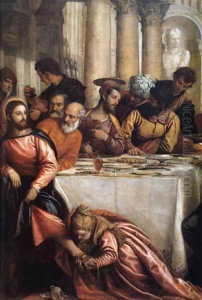 Feast at the House of Simon (detail) 2 Oil Painting by Paolo Veronese (Caliari)