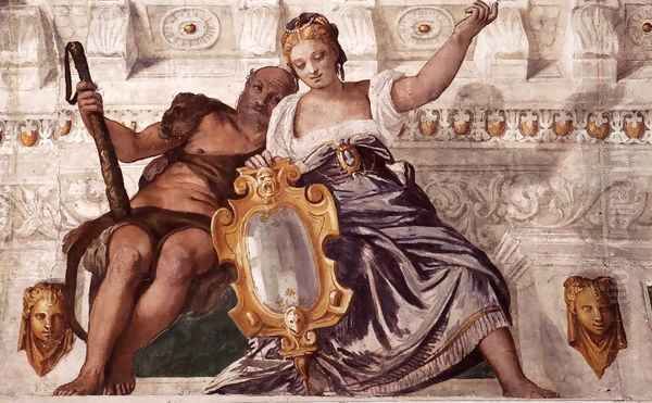 Prudence and Manly Virtue Oil Painting by Paolo Veronese (Caliari)