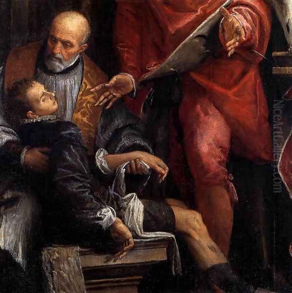 Conversion of St Pantaleon (detail) Oil Painting by Paolo Veronese (Caliari)