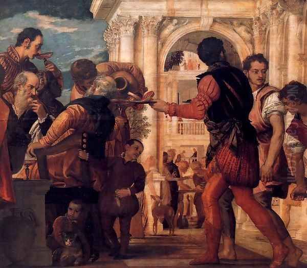 Marriage at Cana (detail) 2 Oil Painting by Paolo Veronese (Caliari)