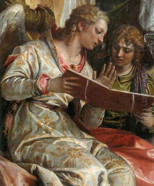 Mystical Marriage of St Catherine (detail) Oil Painting by Paolo Veronese (Caliari)