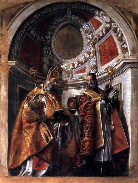 Sts Geminianus and Severus Oil Painting by Paolo Veronese (Caliari)