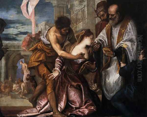 The Martyrdom and Last Communion of Saint Lucy Oil Painting by Paolo Veronese (Caliari)