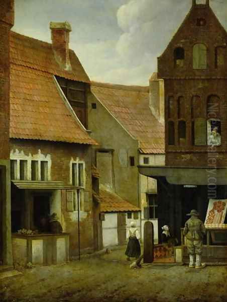 Street Scene Oil Painting by Jacobus Vrel