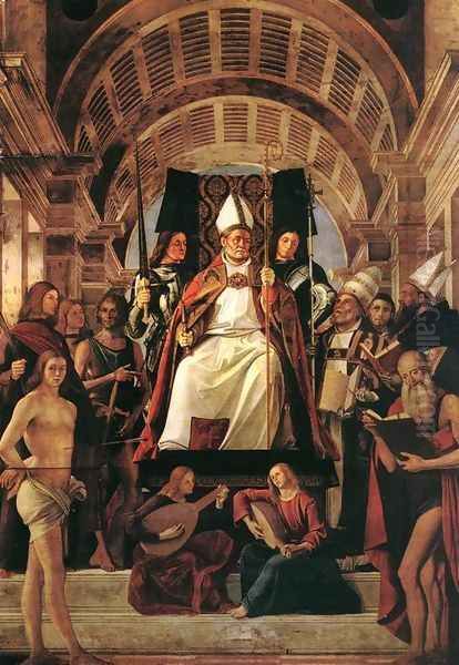 Altarpiece of St Ambrose 1503 Oil Painting by Alvise Vivarini