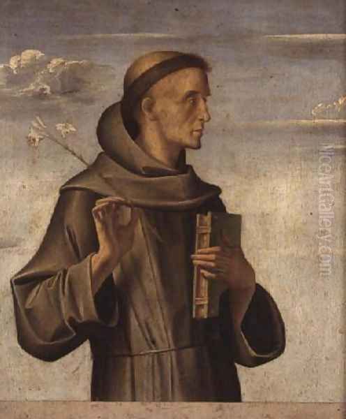 St. Anthony of Padua, 1480 Oil Painting by Alvise Vivarini