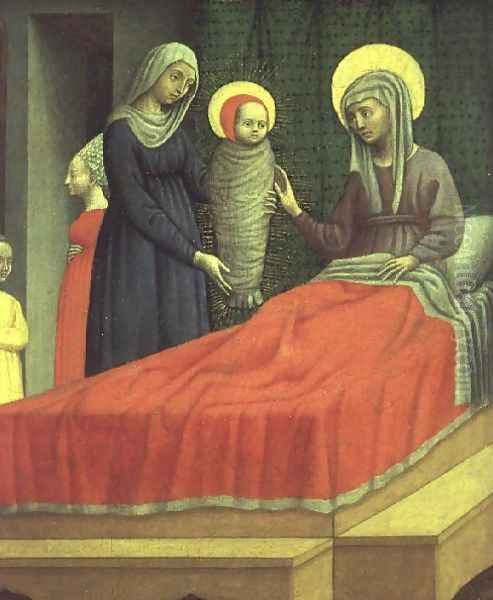 The Birth of St. Augustine, c.1440-50 Oil Painting by Antonio Vivarini