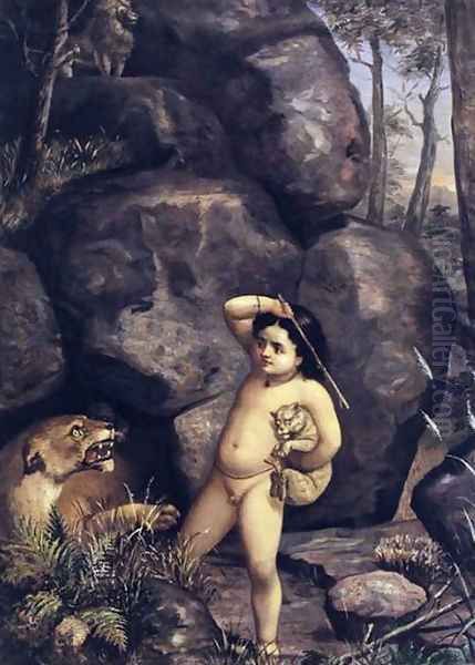 Bharata Oil Painting by Raja Ravi Varma