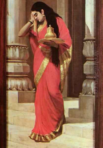 Pleasing Oil Painting by Raja Ravi Varma