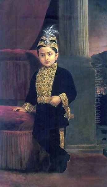 Prince Fateh Singh Rao Oil Painting by Raja Ravi Varma