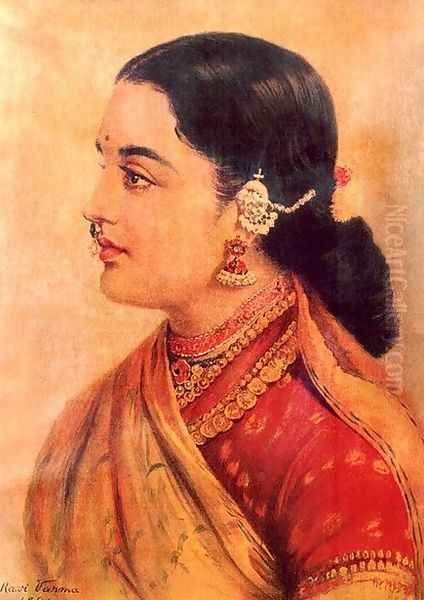 Thara Varini Oil Painting by Raja Ravi Varma