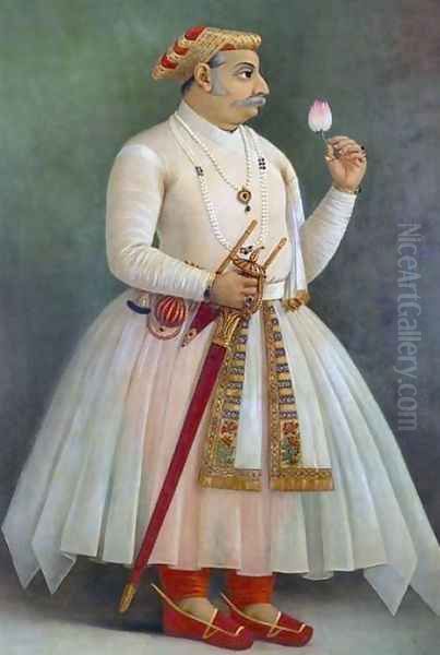 Maharana Raj Singh Oil Painting by Raja Ravi Varma