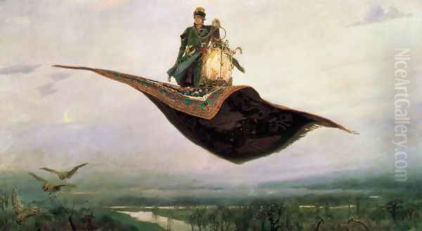 Flying Carpet 1880 Oil Painting by Viktor Vasnetsov