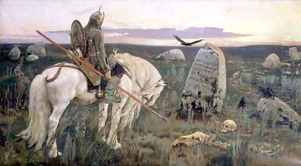 The Knight at the Crossroads, 1882 Oil Painting by Viktor Vasnetsov