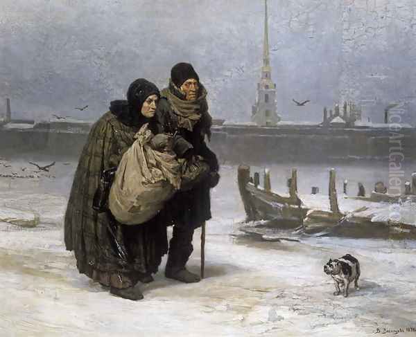 From Lodging to Lodging, 1876 Oil Painting by Viktor Vasnetsov