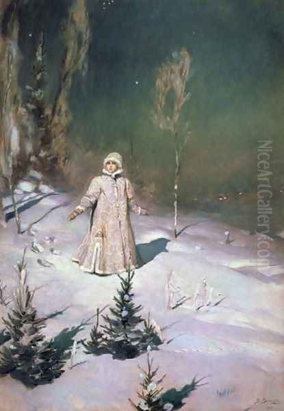 Snow Maiden, 1899 Oil Painting by Viktor Vasnetsov