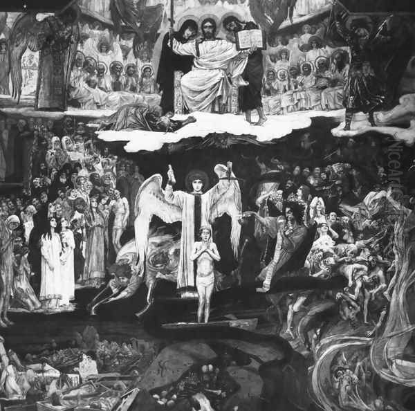 Last Judgement. 1904 Oil Painting by Viktor Vasnetsov