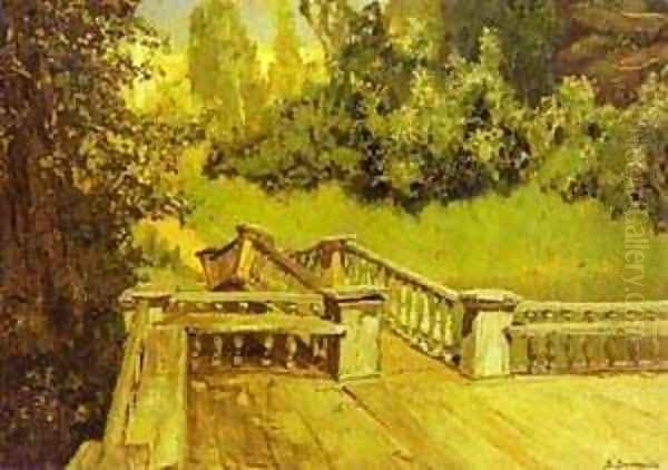 Akhtyrka 1879 Museum Estate Of V Polenov Tula Region Russia Oil Painting by Viktor Vasnetsov