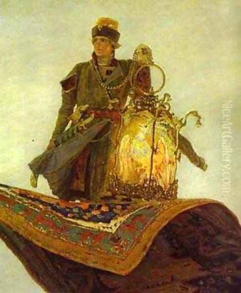 The Magic Carpet Detail 1880 Oil Painting by Viktor Vasnetsov