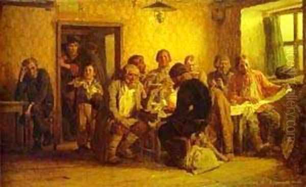 Tea Drinking In A Tavern 1874 Oil Painting by Viktor Vasnetsov