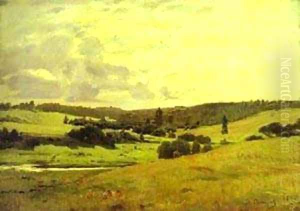 The Voria Rivers Valley Near The Village Of Mutovka 1880 Oil Painting by Viktor Vasnetsov