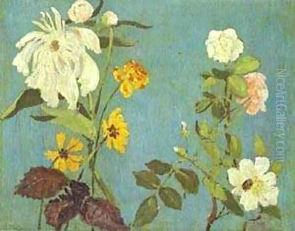 Detail Of The Fresco Of The Choir In The Abramtsevo Church 1882 Oil Painting by Viktor Vasnetsov